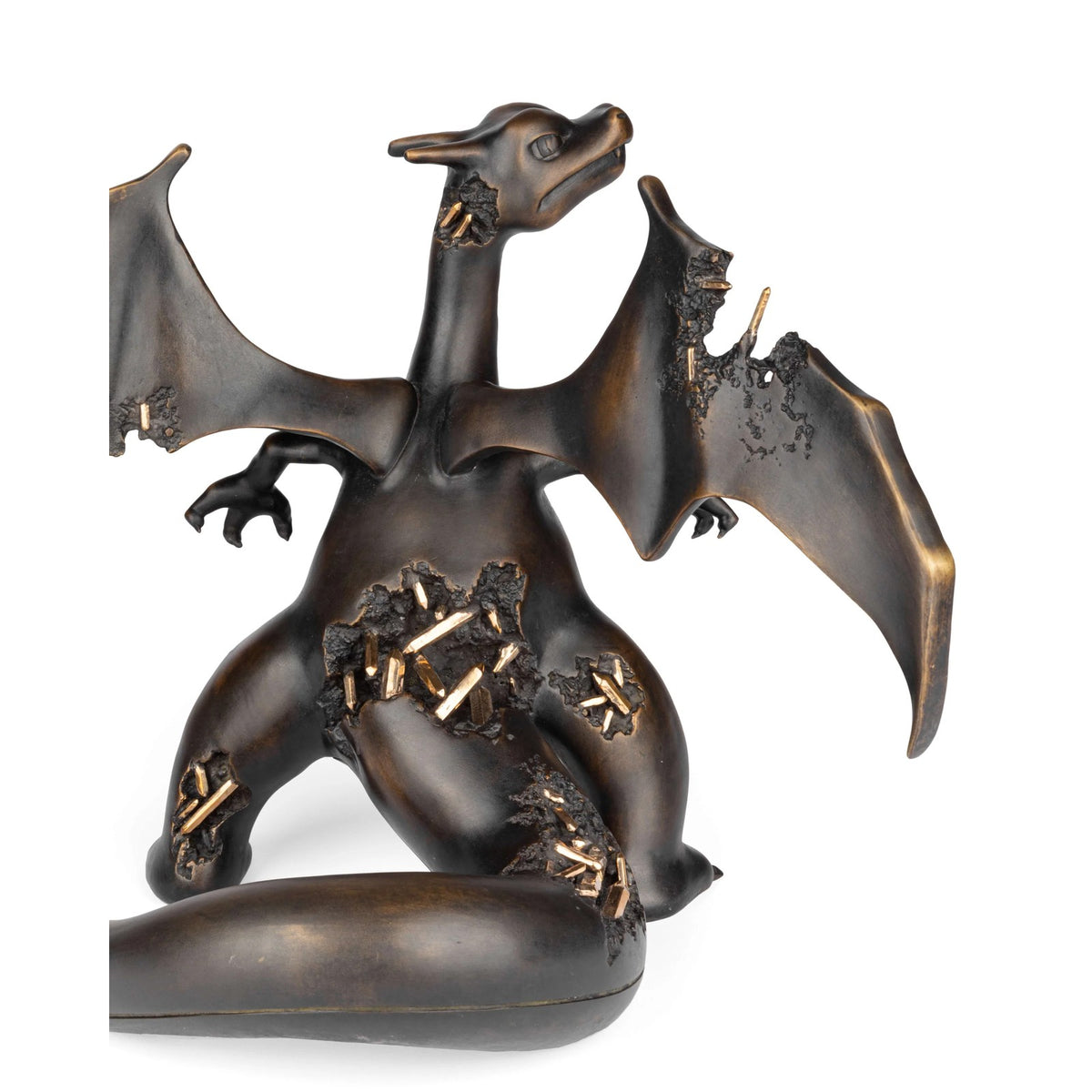 Detail of Daniel Arsham, Bronze Crystalized Charizard