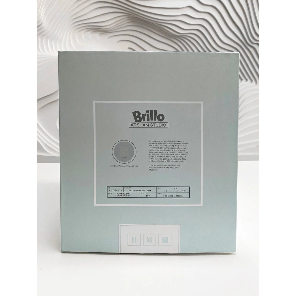 Detail of Daniel Arsham, Eroded Brillo Box